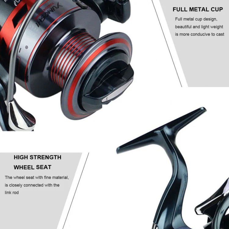 YUMOSHI XS2000 All-Metal Rocker Fishing Wheels Metal Head Fishing Line Spinning Wheel - Image 8