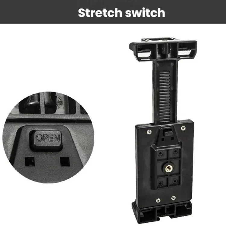 YUNTENG VCT-320 Adjustable Hot Shoe Tablet & Phone Mount Clamp Holder with Dual 1/4 Inch Screw Holes for 5.1-9.9 Inch Devices(Black) - Image 7