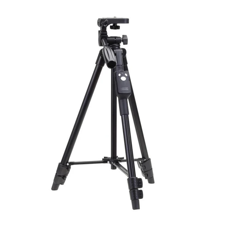 YUNTENG VCT-5208RM Aluminum Magnesium Alloy Leg Tripod Mount with Bluetooth Remote Control & Tripod Head & Phone Clamp for SLR Camera & Smartphones, Height: 125cm - Image 2