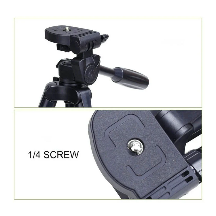 YUNTENG VCT-5208RM Aluminum Magnesium Alloy Leg Tripod Mount with Bluetooth Remote Control & Tripod Head & Phone Clamp for SLR Camera & Smartphones, Height: 125cm - Image 4