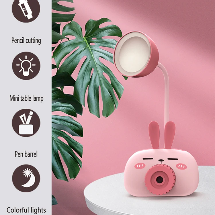 YW2192 2 PCS Pencil Sharpener Mobile Phone Holder Storage Box Bedside Lamp Desk Lamp Night Light, Random Color Delivery(Puppy) - Image 8