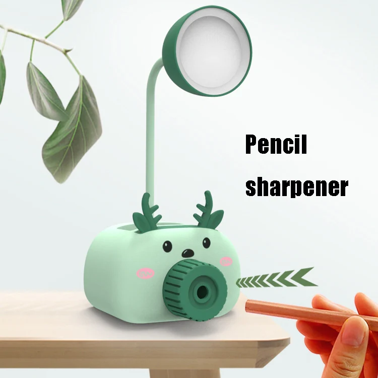 YW2192 2 PCS Pencil Sharpener Mobile Phone Holder Storage Box Bedside Lamp Desk Lamp Night Light, Random Color Delivery(Puppy) - Image 9