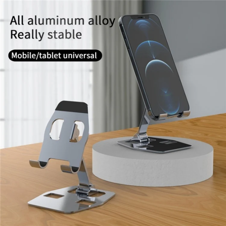 YY-018 Foldable Aluminum Alloy Desktop Phone Tablet Holder(Silver) - Image 2