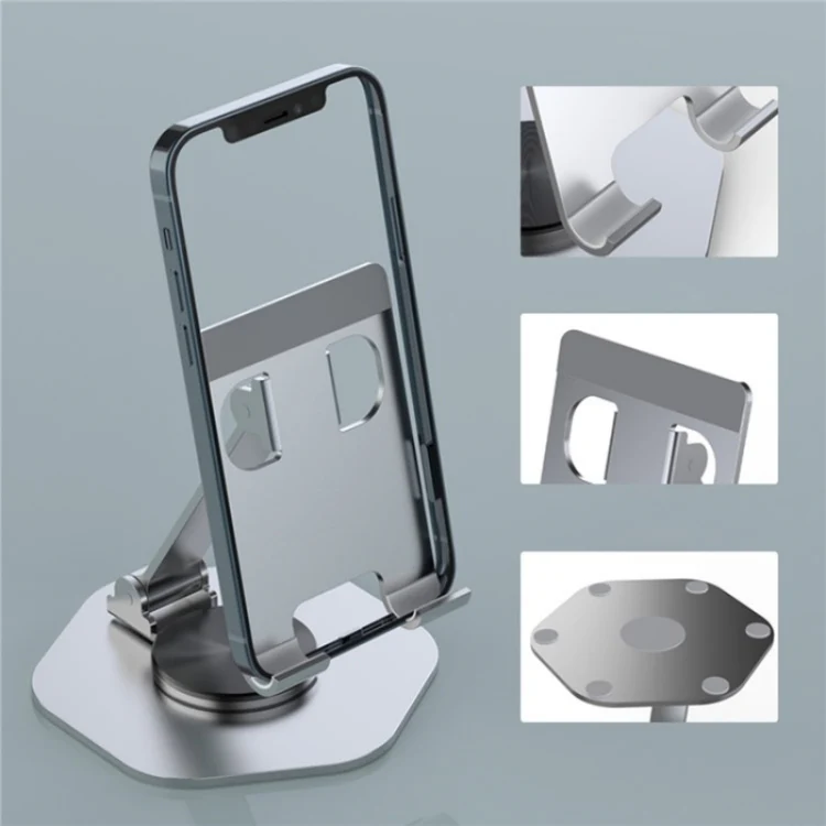 YY-020 360 Degree Rotation Folding Aluminum Alloy Tablet Phone Bracket(Red) - Image 8