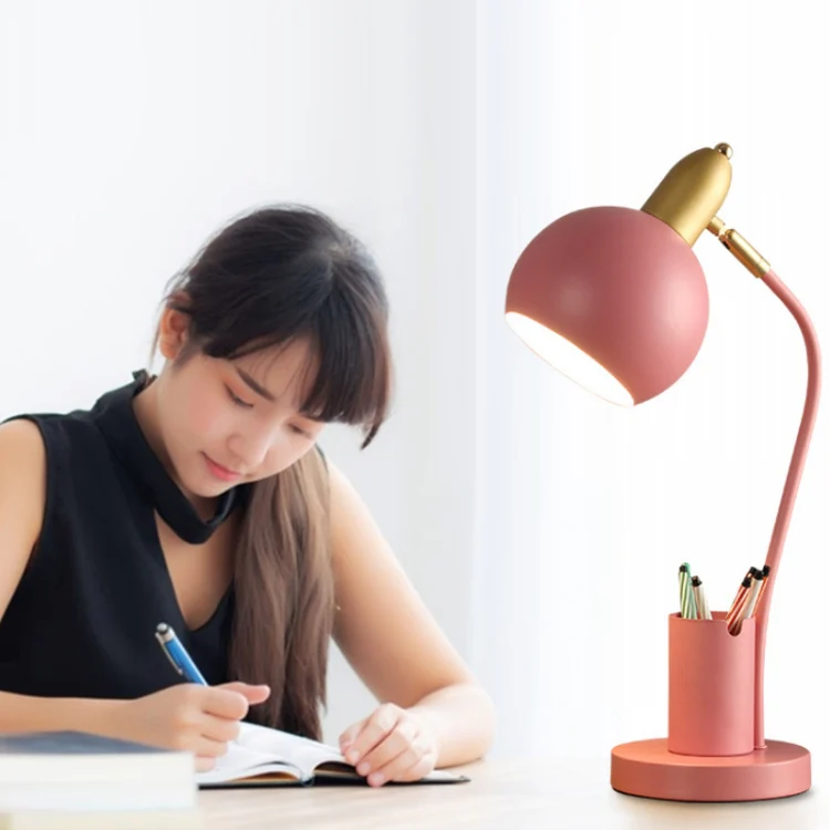 YY-1109 Student Desk LED Eye Protection Lamp with Pen Holder, CN Plug, Specification: Tricolor(Pink) - Image 6