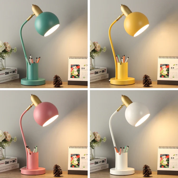 YY-1109 Student Desk LED Eye Protection Lamp with Pen Holder, CN Plug, Specification: without Bulb(White) - Image 2