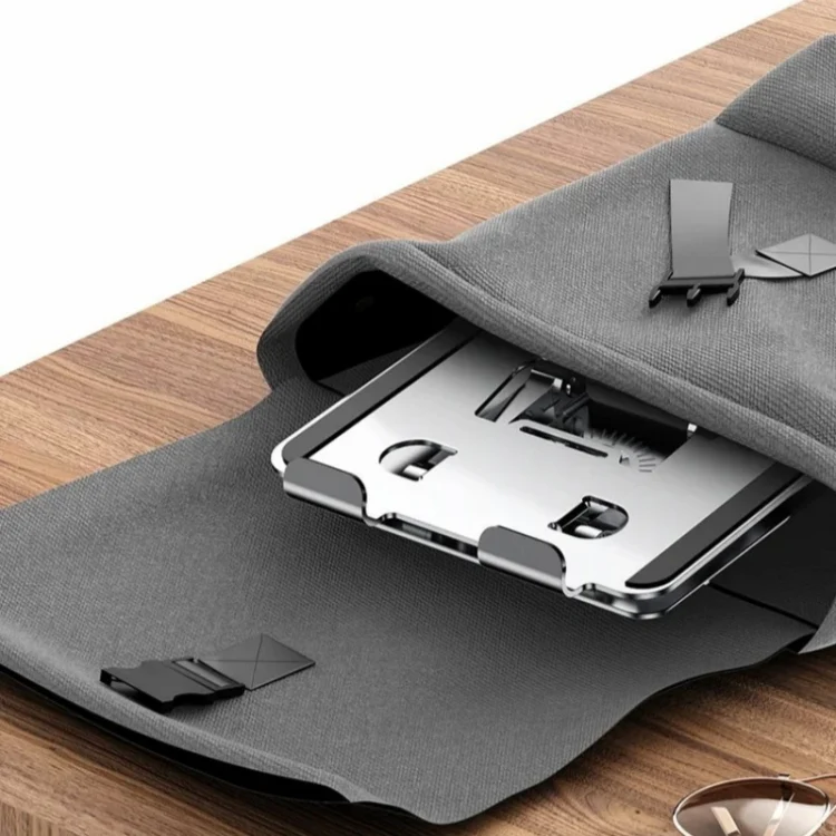 YY-J18 360 Degree Rotation Folding Hollow Heat Dissipation Phone Tablet Stand(Grey) - Image 7