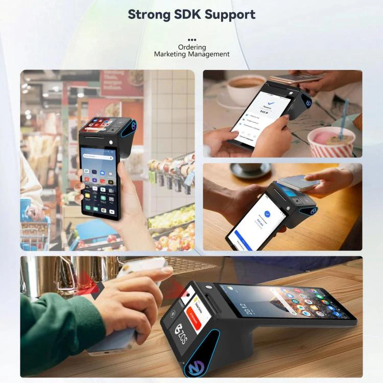 Z108 Android Handheld POS Cash Register, Dual-Screen Touch Scanning Payment Device For Supermarket & Restaurant 3.9 inch EU Plug - Image 11