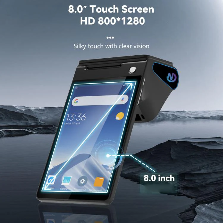 Z108 Android Handheld POS Cash Register, Dual-Screen Touch Scanning Payment Device For Supermarket & Restaurant 3.9 inch EU Plug - Image 4
