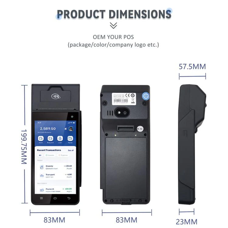 Z90N Supermarket Mobile Bill Payment POS Machine, Handheld Cash Register With Credit Card NFC Function EU Plug - Image 9