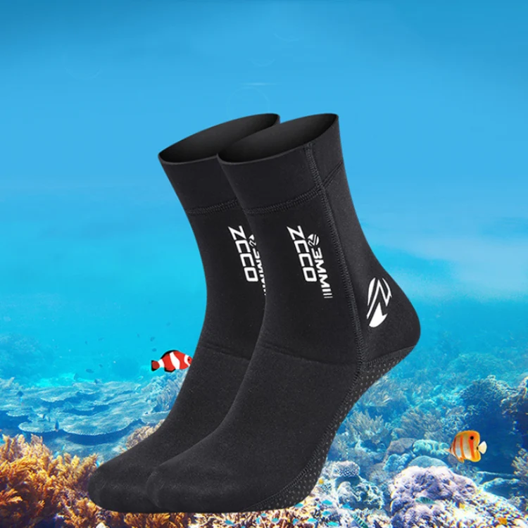 ZCCO 3mm Warm Non-Slip Diving Socks Anti-Wear Ankle Fins, Size:37-38(Grey) - Image 7