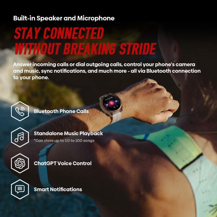 Zeblaze Stratos 4 Pro Rugged Outdoor GPS Smart Watch 1.43 inch Screen 5 ATM & IP69K Built-in Flashlight(Bronze) - Image 11