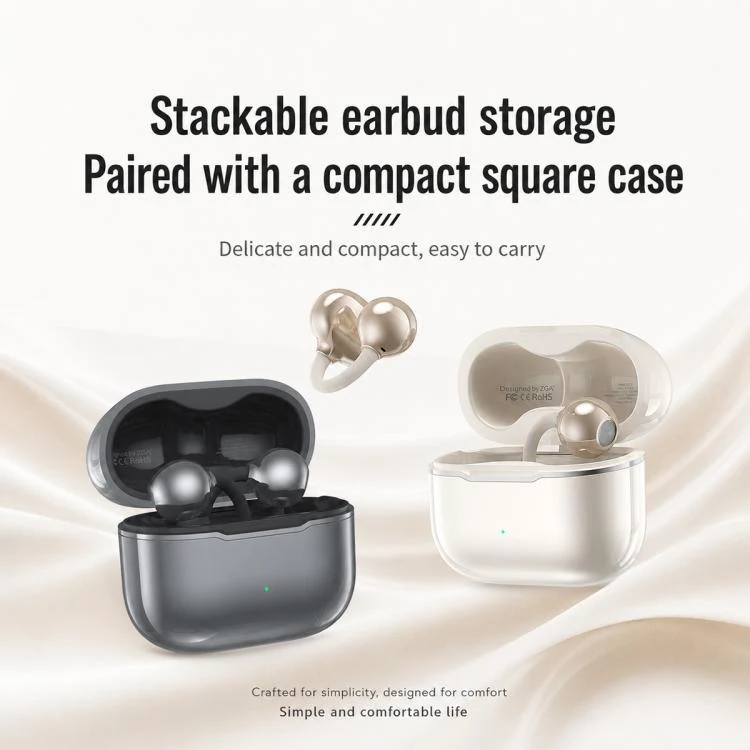 ZGA GS29 Free Music 2 Ear Clip Wireless Bluetooth Earphones(White) - Image 7