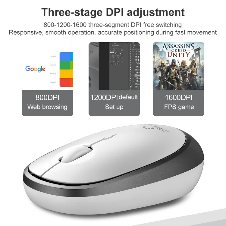ZGB 007 2.4G Computer Laptop Wireless Mini Mouse (Grey) - Image 3