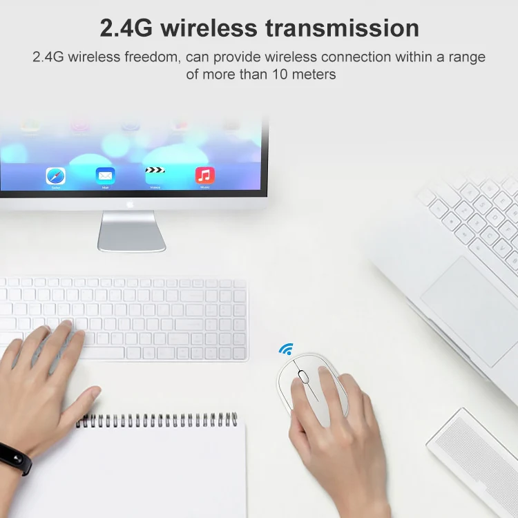 ZGB 360 2.4G Computer Laptop Wireless Chargeable Mini Mouse 1000dpi(Pink) - Image 4