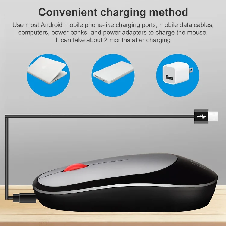 ZGB 360 2.4G Computer Laptop Wireless Chargeable Mini Mouse 1000dpi(Pink) - Image 7