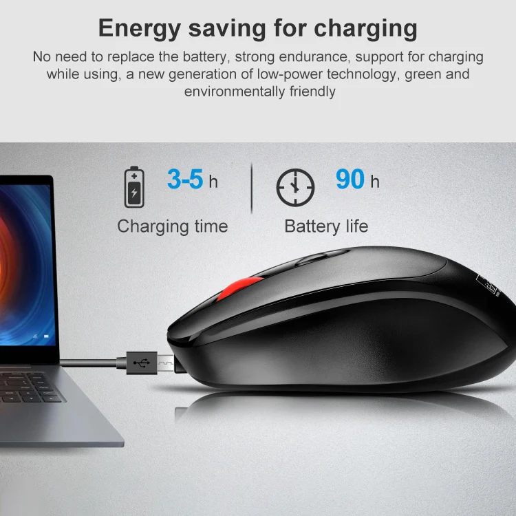 ZGB 361 2.4G Wireless Chargeable Mini Mouse 1600dpi (Black) - Image 6