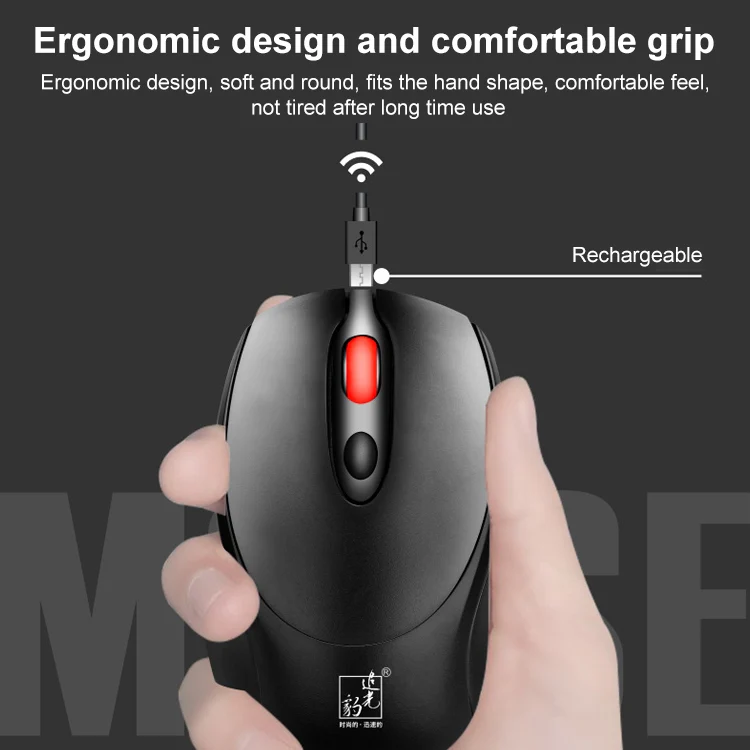 ZGB 361 2.4G Wireless Chargeable Mini Mouse 1600dpi (Black) - Image 7