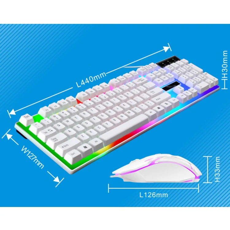 ZGB G21B Colorful Glow USB Wired Keyboard Mouse Set(Black) - Image 3