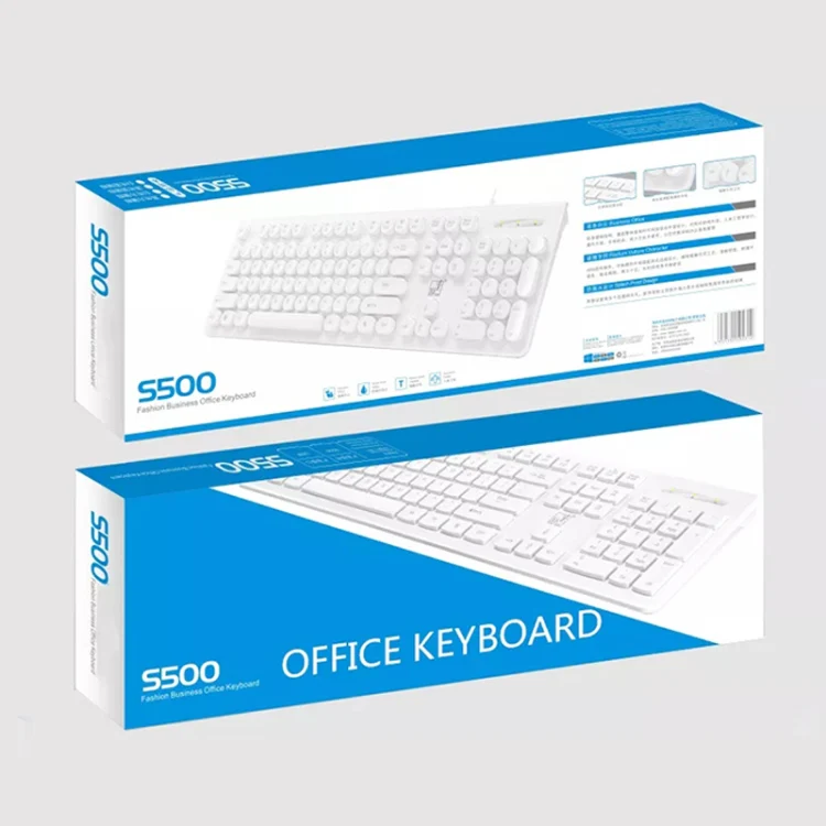 ZGB S500 Round Key USB Wired Computer Keyboard (White) - Image 6