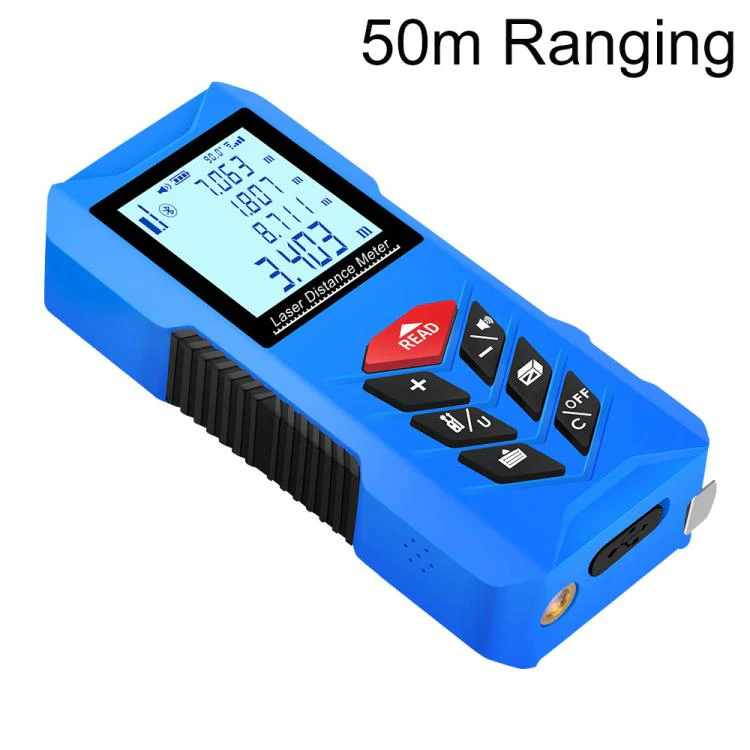 ZHENBING N1 Advanced Version Handheld Cross Line Infrared Laser Distance Meter, Measuring Distance:50m(Blue)