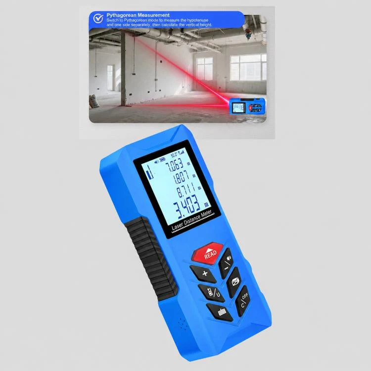 ZHENBING N1 Advanced Version Handheld Cross Line Infrared Laser Distance Meter, Measuring Distance:70m(Blue) - Image 13