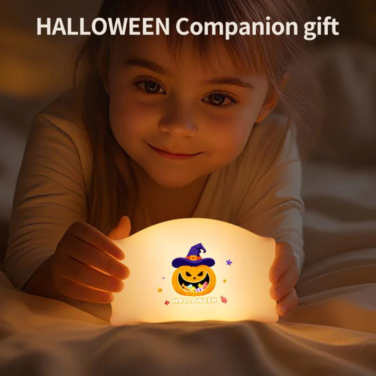 ZHL001W Halloween Pillow Silicone Night Light(Ghost Pumpkin) - Image 5