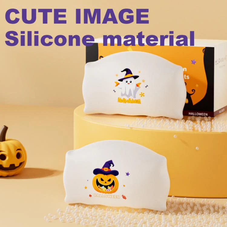 ZHL001W Halloween Pillow Silicone Night Light(Ghost Pumpkin) - Image 9