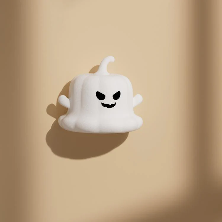 ZHL002 Pumpkin Ghost Silicone Night Light(White)