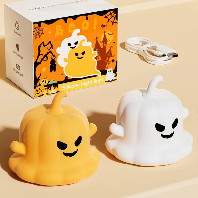 ZHL002 Pumpkin Ghost Silicone Night Light(White) - Image 14