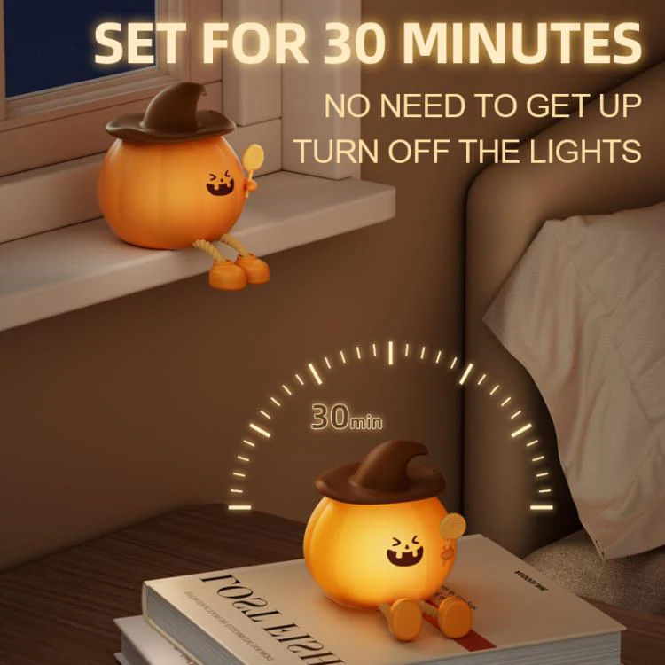 ZHL003 Magic Pumpkin Silicone Night Light(Yellow) - Image 5