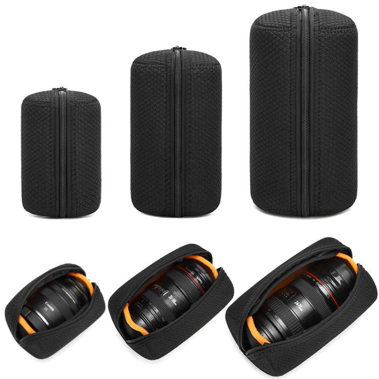 Zipper Camera Lens Pouch Waterproof Lens Protective Bag, Size:Small Lens Pouch(Black) - Image 3