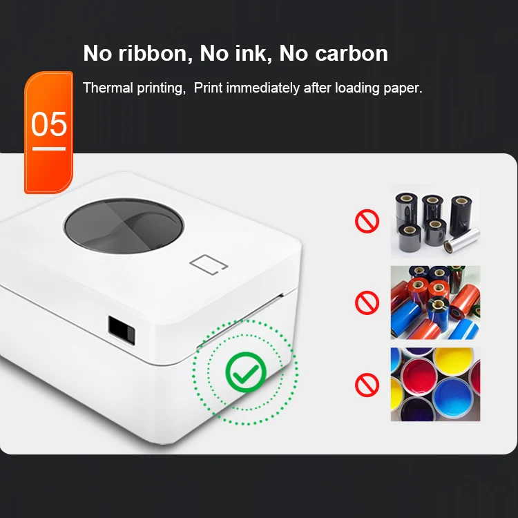 ZJ-9250 100x150mm USB Thermal Label Printer, Plug:US Plug(White) - Image 10
