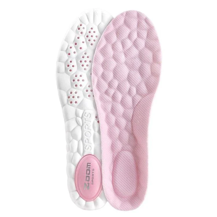 ZOOM Sports Air Cushion Shock Absorption Breathable Odor-Resistant Arch Support Insoles, Size: 41-42(Pink)