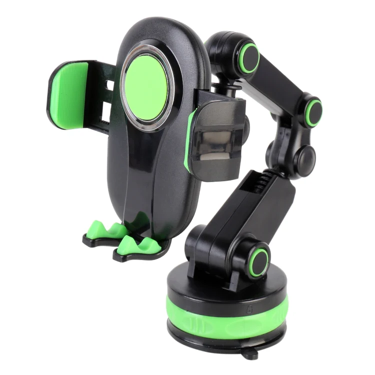 ZP-X0466 Car 360 Degree Rotating Telescopic Folding Round Suction Cup Mobile Phone Holder(Green) - Image 2