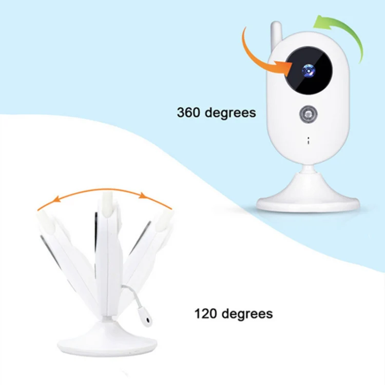 ZR302 2.4GHz Digital Video Smart Baby Monitor Night Vision Camera, Music Player, Two Way Intercom Function(UK Plug) - Image 5