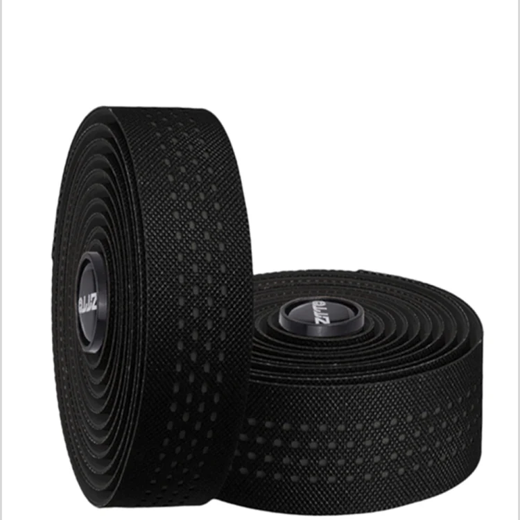 ZTTO Road Bike Handle Bar Tape Non-slip Anti-Vibration PU Leather Breathable Wear-resisting(Black) - Image 2