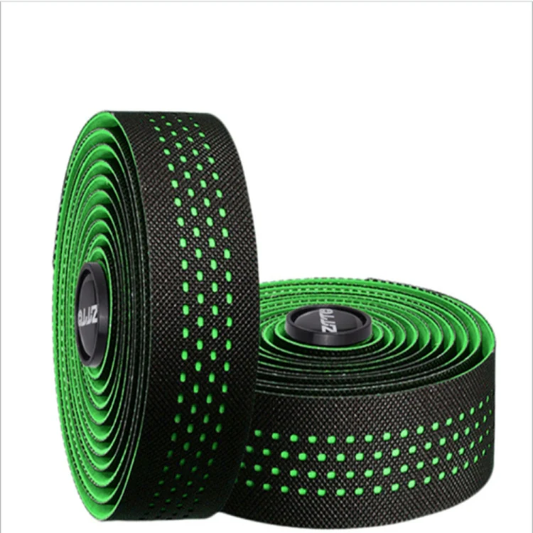 ZTTO Road Bike Handle Bar Tape Non-slip Anti-Vibration PU Leather Breathable Wear-resisting(Green) - Image 2