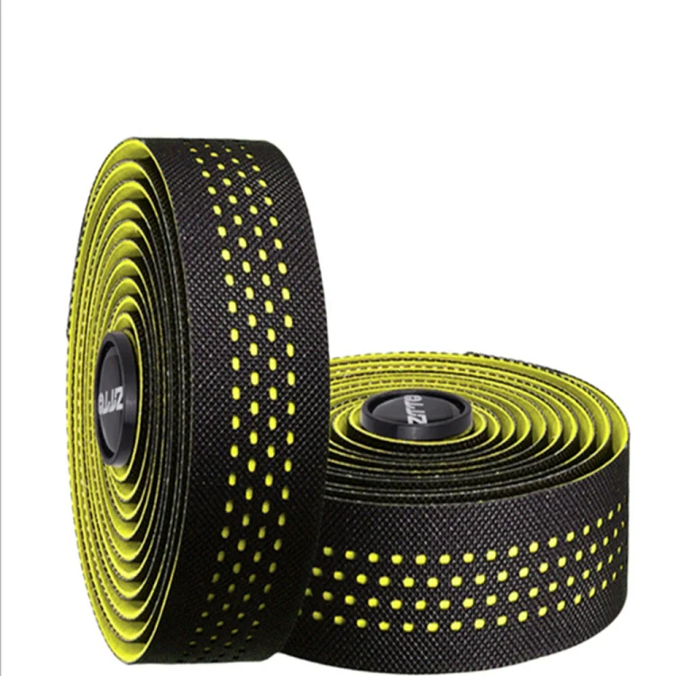 ZTTO Road Bike Handle Bar Tape Non-slip Anti-Vibration PU Leather Breathable Wear-resisting(Yellow) - Image 2