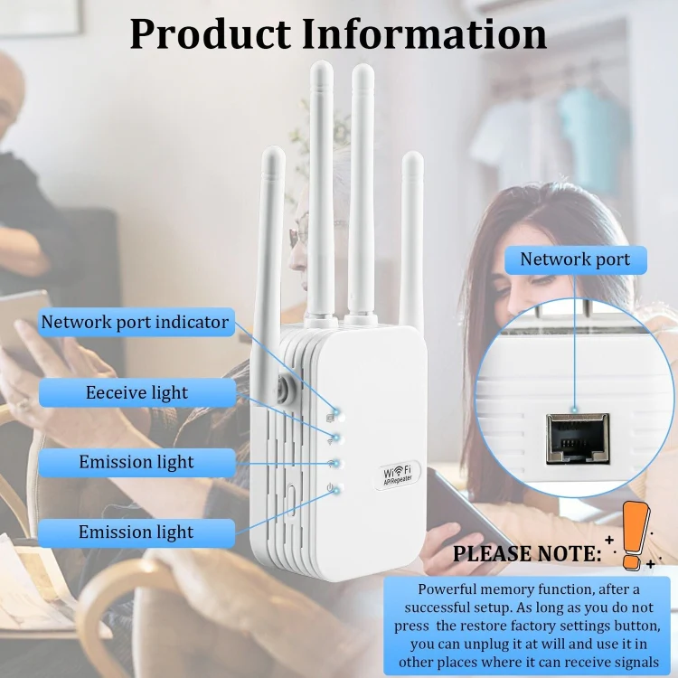 ZX-R08 1200Mbps 2.4G/5G Dual-Band WiFi Repeater Signal Amplifier, US Plug - Image 10